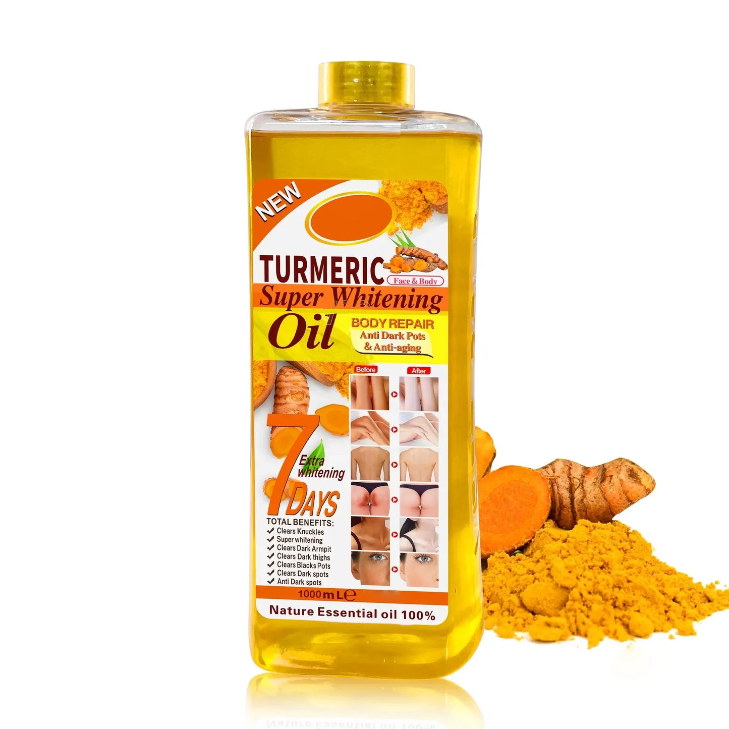 Veet Gold Turmeric Super Whitening Body Repair Oil - 1000ml
