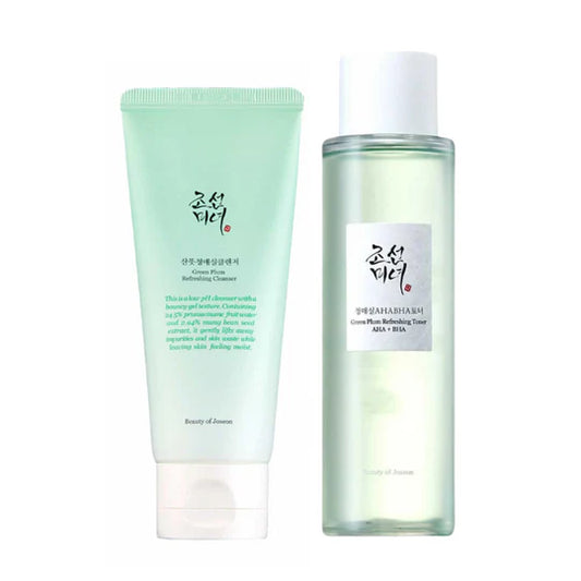 Beauty of Joseon Green Plum Refreshing Cleanser 100ml + Green Plum Refreshing Toner AHA + BHA 150ml SET