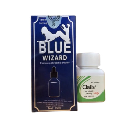 Cialis Tadalafil Lilly 100mg Pills For Men & Blue Wizard Femle Aphrodisiac