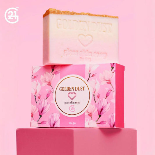 صابونة G21 للجلد الزجاجي بالغبار الذهبي - 135 جرام