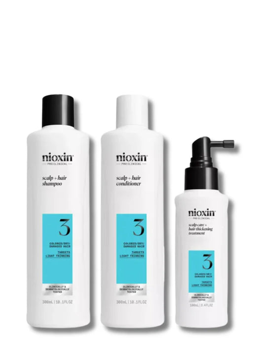 NIOXIN System Kit 3 – Thicker, Fuller Hair for Color-Treated Hair with Light Thinning