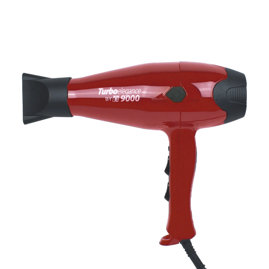 مجفف الشعر الاحترافي Turboelegance 9000 باللون الأحمر