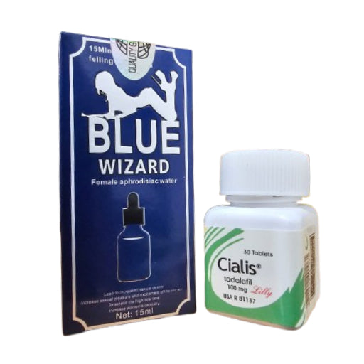 Cialis Tadalafil Lilly 100mg Pills For Men & Blue Wizard Femle Aphrodisiac